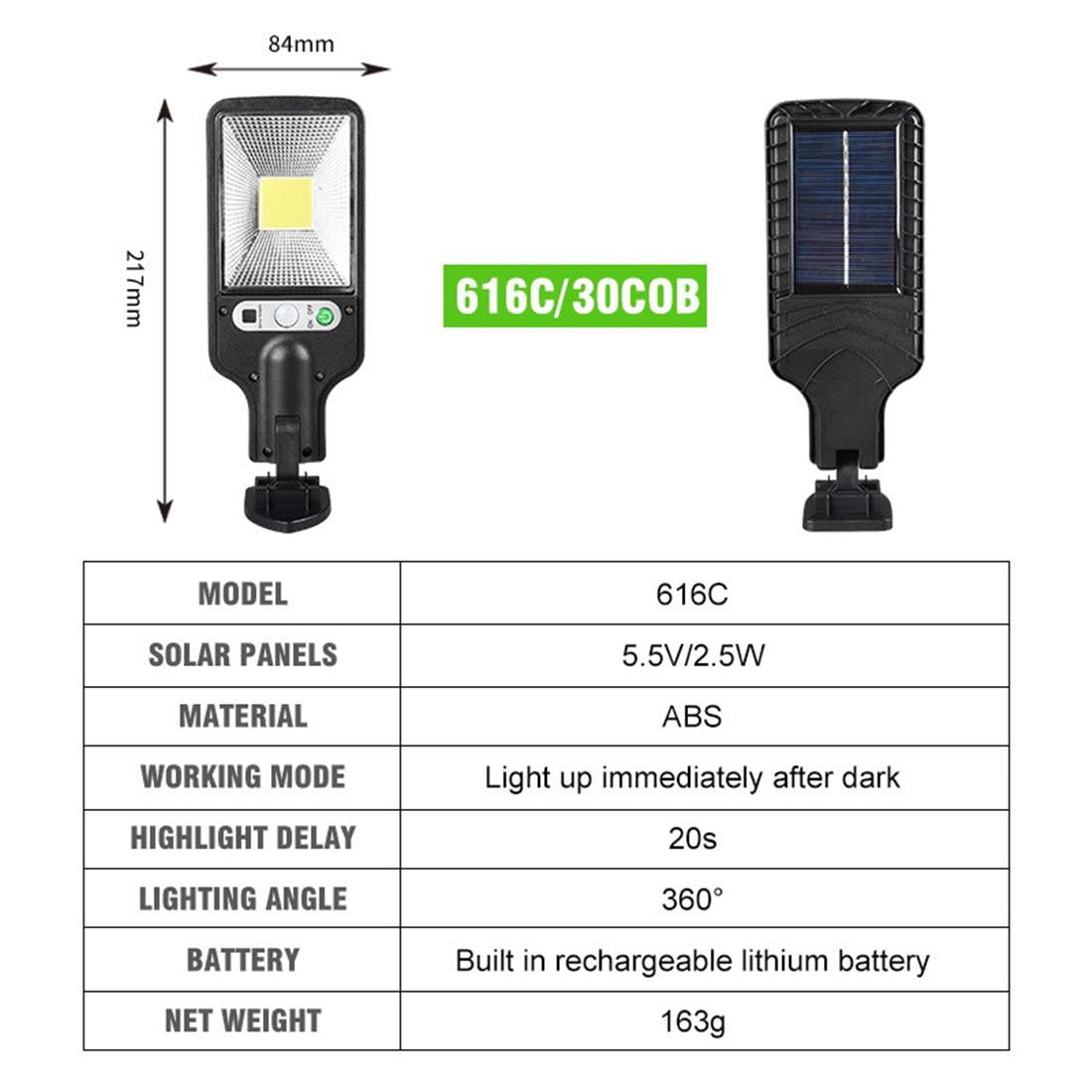 Solar Motion Sensor Lights Outdoor with 3 Modes and 1200mAh Battery