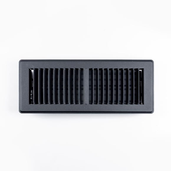 Registro de suelo RectorSeal Tru Aire, 10 cm x 30 cm, 2 vías, acero negro