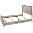 thumbnail image 3 of Rustic Style 4pc Panel King Size Bed Dresser Mirror Nightstand Set Beige Finish Wooden Bedroom Furniture, 3 of 8