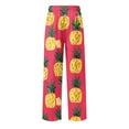 thumbnail image 4 of YLSDY Pineapple Print Lounge Pants for Men Elastic Waist Pockets Comfortable Relax Casual Pants for Dailywear and Vacation Red XXXL, 4 of 5