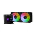 thumbnail image 2 of MSI MPG CoreLiquid D240, AIO Liquid CPU Cooler, 2.4" IPS Display 240mm Radiator, Dual 120mm PWM Fans, ARGB, 2 of 5