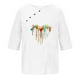 thumbnail image 2 of Blusas de Manga Corta para las Mujeres Impresas Cuello Redondo Camiseta Casual, Blusa de Algodón de Imitación para las Mujeres, 2 of 4