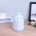 thumbnail image 5 of Black and White Ceramic Vase, Mid Century Modern Striped Small Vases for Flower&pampas Grass Centerpiece, Black White Checkered Vase for Dining Table Kitchen Tabletop Minimalist Decorative, 5 of 7
