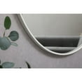 thumbnail image 3 of Elegant Decor Metal Frame Round Mirror With Decorative Hook 42 Inch In White, 3 of 6