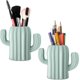 thumbnail image 1 of 2 Piezas Portalápices de Cactus Portalápices de Cactus Contenedor de Lápices Suministros de Escritorio Vasos para Bolígrafos Portaescobillas de Maquillaje Cosmético para Estudiantes Caja de, 1 of 5