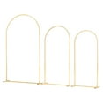 thumbnail image 1 of KFFKFF Arch Backdrop Stand, Set of 3, 7.2/6.6/6 ft, Stable Structure, Easy Assembly, Gold Metal Arch Backdrop Stand, 1 of 9