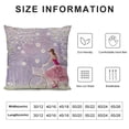 thumbnail image 5 of Cartoon Throw Pillow Cushion Cover, Girl Riding Bike Windy Weather in The Garden with Grass Artwork, Decorative Square Accent Pillow Case, Lavender Apple Green White, 5 of 5