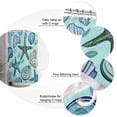 thumbnail image 3 of Ocean Creature Shower Curtain, 36" x 72", Conch Blue Shell Sea Starfish Modern Art Waterproof Bathroom Curtain Washable Shower Curtain Set with 12 Hooks, 3 of 6