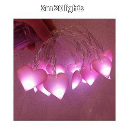 

LED String Lights Fairy Love Heart Shaped LED Girls Bedroom Romantic Decor Home