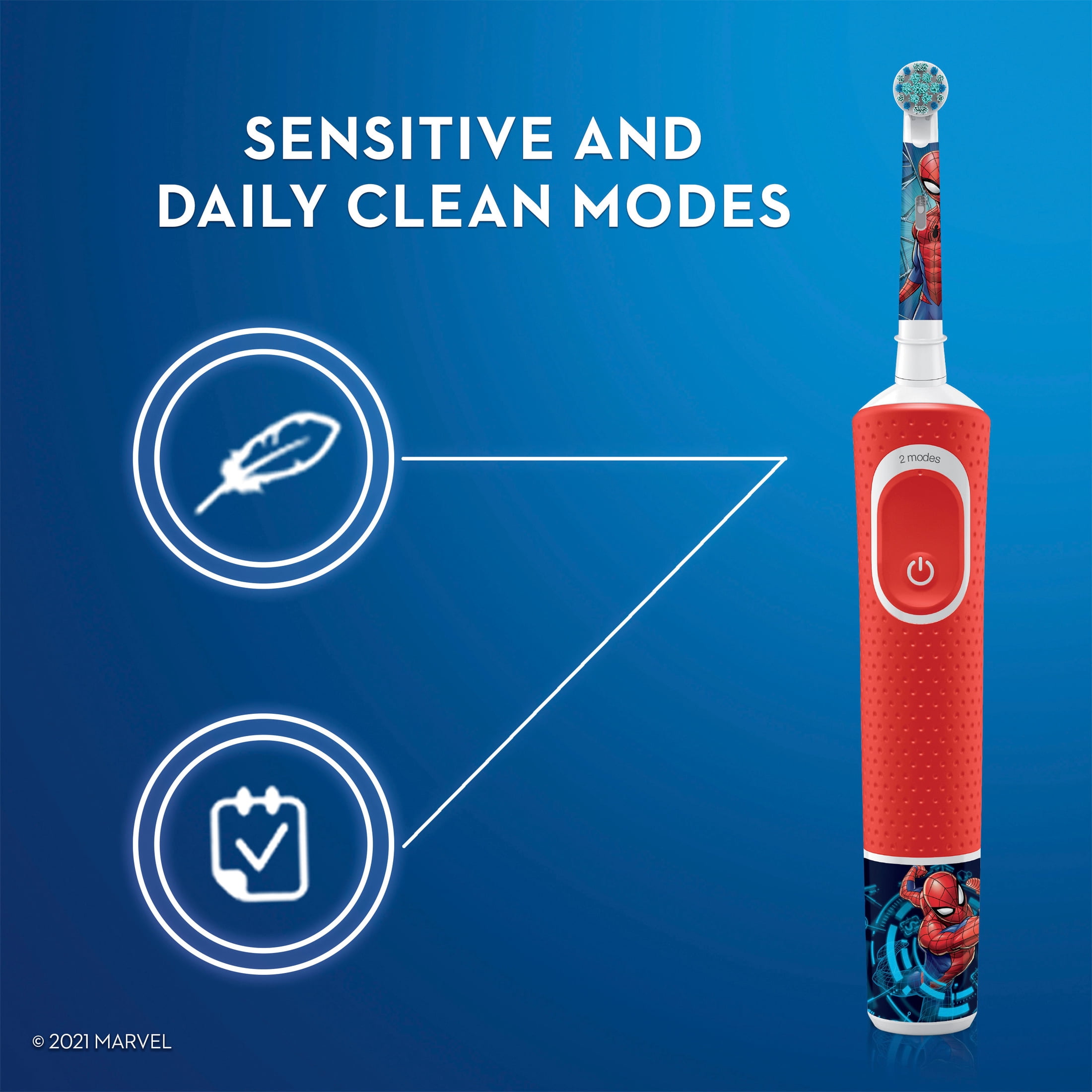 Oral-B Kids Electric Toothbrush featuring Marvel's Spiderman, for Kids 3+