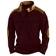 thumbnail image 1 of Sudadera sin capucha para hombre, informal, de color liso, con tejido sin capucha, para mantener el calor, con capucha, de manga larga, de poliéster, 1 of 5