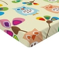 thumbnail image 2 of Ambesonne Cartoon Fitted Sheet, Owls Flowers Room, King Size, Multicolor, 2 of 3