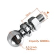 thumbnail image 2 of Chrome Trailer Hitch Tow Ball 2-5/16 Inch M25 Shank Dia Capacity 5000 Lbs Coupling Parts RV Camper Caravan Accessories ,Easy Operate, 2 of 6