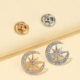 thumbnail image 5 of fuxzkrlz Moon Star Design Brooch Pin for Women, Rhinestones Inlaid Brooch Pin for Dress, Coat, Shawl, Zinc Alloy Badge for Mother, Wedding, 5 of 6