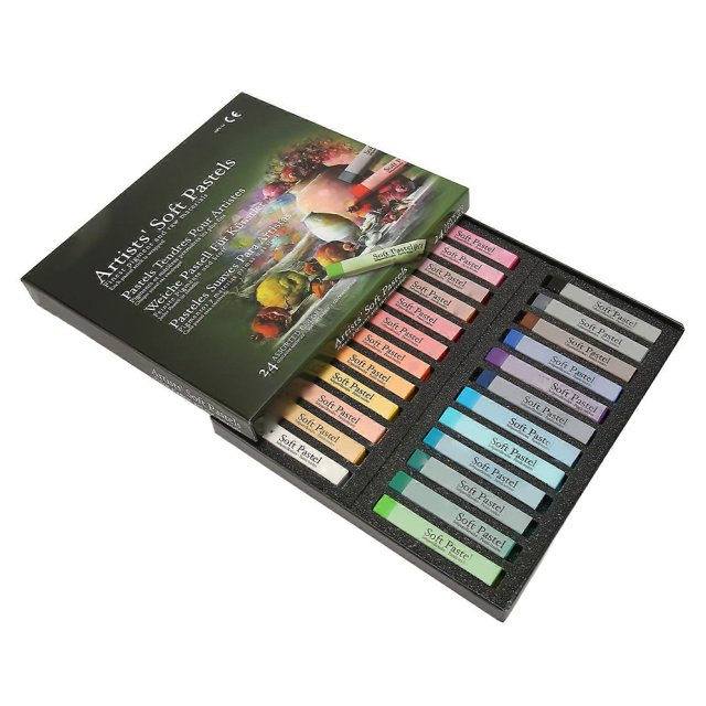 24 Colors Soft Pastel Set Soft Dry Pastel Artist Chalk Pastel Sticks for Office School Art Drawing Painting Supplies