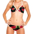 thumbnail image 2 of Watermelon Detachable Sponge Adjustable Strap One-Piece Swimsuit Set - Two-Pack, Beach & Pool Ready, 2 of 6