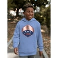 thumbnail image 2 of Independence Day Usa Shield Hoodie Juniors -Image by Shutterstock,  Large, 2 of 4