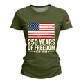 thumbnail image 6 of NMMUED Patriotic American Flag 250 Years of Freedom 4th of July Shirts Women Graphic Tee 1776-2026 Independence Day Comfortable Summer T-shirt Green 3XL, 6 of 6