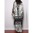 thumbnail image 2 of EDOLYNSA Maxi Kaftan Dresses for Women Moroccan Caftans With Batwing Sleeve Printed Lounge Dress, 2 of 7