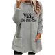 thumbnail image 2 of Ailaofu Womens Fall Long Sleeve T-Shirts Casual Tops for Leggings Loose Soft Blouses with Pocket, 2 of 4