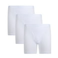 thumbnail image 3 of MeMoi 3 Pair Men's Cool Cotton Stretch Classic-Fit Tag-Free Boxer Briefs - Mens - Male, M, White, 3 of 7