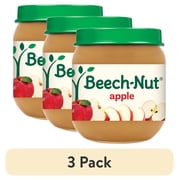 (3 pack) Beech-Nut Stage 2 Baby Food, Apple, 4 oz Jar
