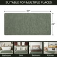 thumbnail image 2 of Luxury Bathroom Rug Shaggy Bath Mat 24 x 60 Inch, Washable Non Slip Bath Rugs for Bathroom Shower, Soft Plush Chenille Absorbent Carpets Mats, Sage Green, 2 of 6