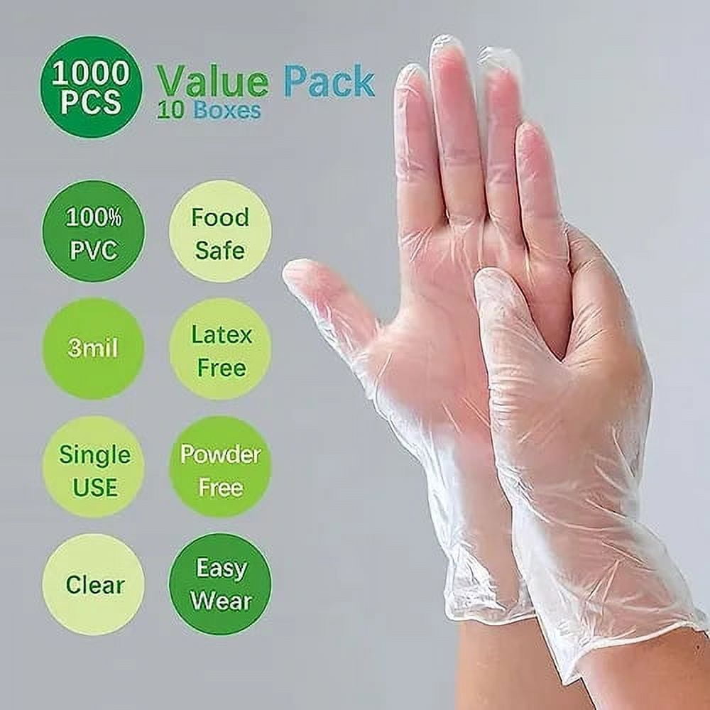 Vinyl Disposable Gloves 1 Case of 1000 Gloves