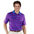 thumbnail image 1 of Monterey Club Men's Solar Stripe Texture Golf Polo Shirt #1636, 1 of 2