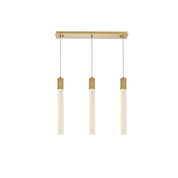Weston 3 lights pendant in satin gold