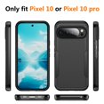 thumbnail image 2 of Funda para teléfono GSDCB para Google Pixel 10 Pro, negra, de doble capa, 2 of 8