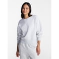 thumbnail image 2 of No Boundaries Boxy Fleece Sweatshirt, Midweight, Women's XXS-XXL, 2 of 5