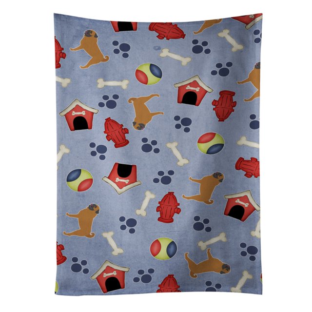 Caroline's Treasures BB3947KTWL Pug Dog House Collection Toalla de cocina, 25 x 15, multicolor Caroline's Treasures BB3947KTWL