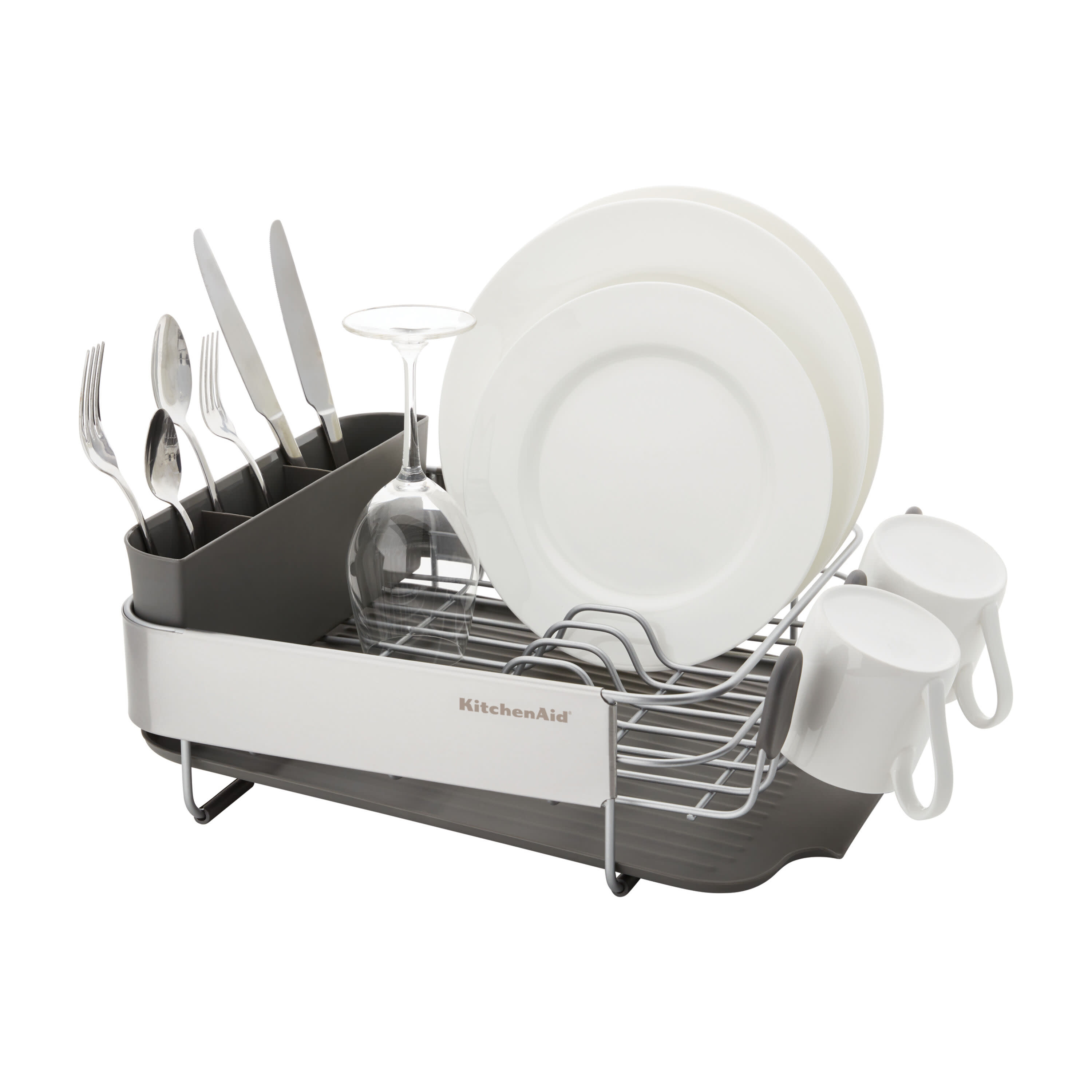 Kitchenaid Stainless Steel Wrap Compact Dish Rack in Satin Gray - image 6 of 9