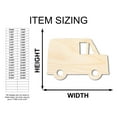 thumbnail image 2 of Unfinished Wood Mail Truck Shape 14" / 1/8", 2 of 3