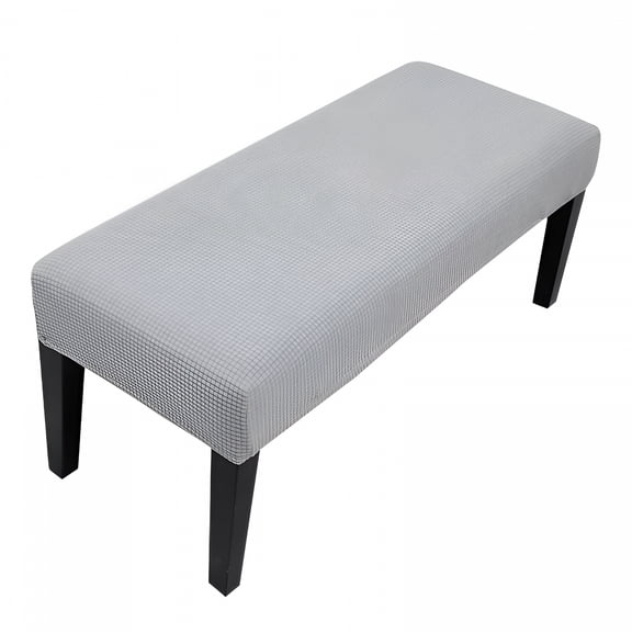 AUQ Bench Covers For Dining Room,Bench Covers Stretch,Bench Covers Slipcover Rectangle,Ottoman Cover Bench Cushion Covers-Silver-Regular
