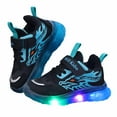 thumbnail image 4 of CAICJ98 Kids Sneakers Boys Soft Flashing Led Running Shoes Cute Breathable Light Up Toddler Boy Shoes Blue,12(Toddler/Little Kid/Big Kid), 4 of 7