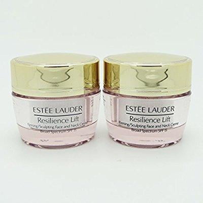lot 2 x estee lauder resilience lift firming/sculpting face & neck creme, 0.5 oz each