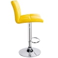thumbnail image 2 of Leopard Square Back Diagonal Line Adjustable Spin Counter Bar Stool,Set of 2,Yellow, 2 of 5