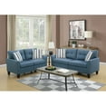 thumbnail image 6 of Dawn Whisper Living Room Furniture 2pc Sofa Set Sofa and Loveseat, Blue, 6 of 8