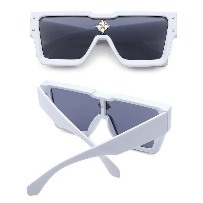 AZorb Retro Hip Hop Sunglasses for Men Women Fashion Flat Top Thick Frame Square Sun Glasses Womens Punk Rock Sun Glasses, Adult Unisex, Size: One