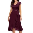 thumbnail image 2 of Fankiway Robe Vintage en Dentelle à Manches Courtes pour Femmes Robe de Cocktail Robes Grande Taille en Solde Robes d'Été pour Femmes Manches Courtes, 2 of 5