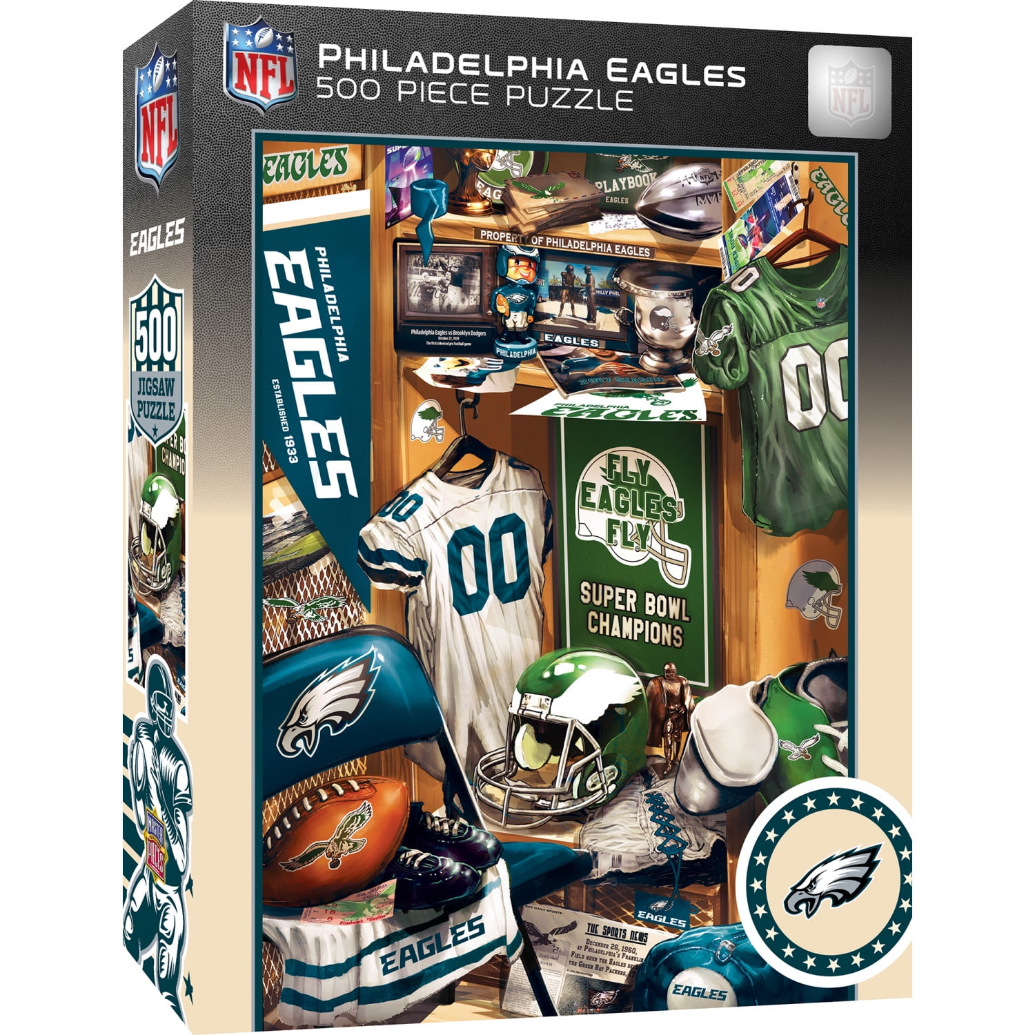 EAGLES 紙ジャケット コレクション 未開封 10枚セット コレクター向け MasterPieces Adult Sports Puzzle - 500 Piece Philadelphia Eagles