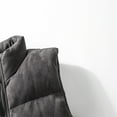 thumbnail image 6 of Charella Womens Cropped Sleeveless Puffer Vest Zip Up Stand Collar Padded Gilet Soft Warm Coat with Pockets Gray,XXXL, 6 of 9