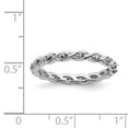 thumbnail image 5 of Solid 925 Sterling Silver Stackable White Topaz Ring Eternity Band Size 9, 5 of 6