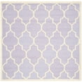 thumbnail image 2 of SAFAVIEH Cambridge Kevin Geometric Wool Area Rug, Lavender/Ivory, 6' x 6' Square, 2 of 6