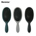 thumbnail image 3 of IMY-1pc, Paddle Air Bag Professional Massage Detangling Hair Brush,Gray,Silver Steel Needle Comb Teeth, 3 of 5