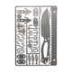 thumbnail image 1 of Tarjeta de gancho de pesca de supervivencia EDC al aire libre, tarjetas de herramientas portátiles para acampar y senderismo, 1 of 5