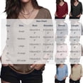 thumbnail image 4 of Loopsun Womens Long Sleeve Fall Tops Fashion Solid V Neck Pocket Thin Knit Casual Sweater Shirts, 4 of 5