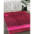 thumbnail image 3 of Ahgly Company Machine Washable Indoor Rectangle Industrial Modern Crimson Red Area Rugs, 7' x 9', 3 of 7